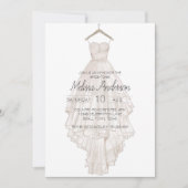 Carte Fête des mariées florale moderne Boho rose élégant (Devant)