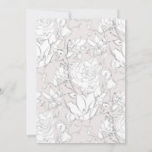 Carte Fête des mariées florale subtile moderne Invitatio (Dos)