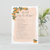 Carte Fête des mariées Jeu Comment bien connaissez-vous  (Debout devant)