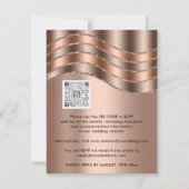 Carte Fête des mariées Mariage de code QR Anniversaire R (Dos)