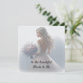 Carte Fête des mariées Mariage robe mariée à être (Debout devant)