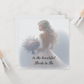 Carte Fête des mariées Mariage robe mariée à être (Devant/Arrière en situation)