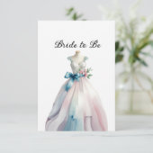 Carte Fête des mariées Mariage robe mariée à être (Debout devant)