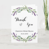 Carte Fête des mariées photo de fleurs de lavande merci (Devant)