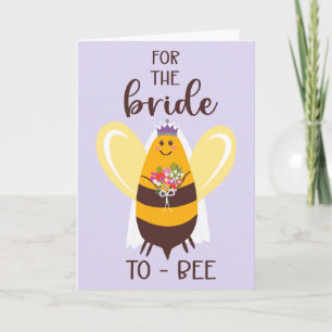 Carte Fête des mariées pour l'épouse à l'abeille