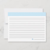 Carte Fête des mariées Recette - Bleu (Dos)