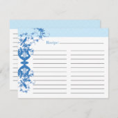 Carte Fête des mariées Recette - Bleu (Devant / Derrière)