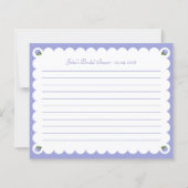 Carte Fête des mariées Recette Élégante Mariée Hyd (Dos)