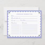 Carte Fête des mariées Recette Élégante Mariée Hyd (Devant)