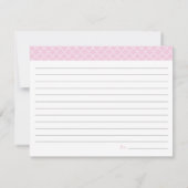 Carte Fête des mariées Recette - Rose (Dos)