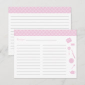 Carte Fête des mariées Recette - Rose (Devant / Derrière)