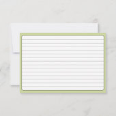 Carte Fête des mariées Recette - Vert (Dos)