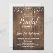 Carte Fête des mariées rustique (Devant)