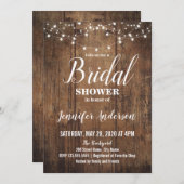 Carte Fête des mariées rustique (Devant / Derrière)