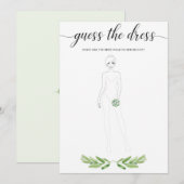 Carte Fête des mariées Verdoyante Devine La Robe Mariage (Devant / Derrière)