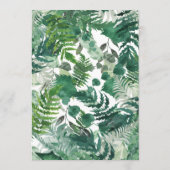 Carte Fête des mariées verte feutrée moderne aquarelle (Dos)