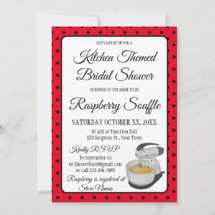 Carte Fête des mariées Vintages Pois Bows Rouge