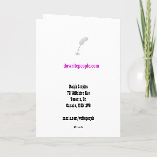 Carte Fête des mères (Dos)