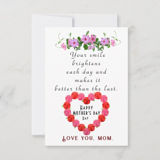 Carte Fête des mères (Devant)