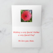 Carte Fête des mères (Intérieur)