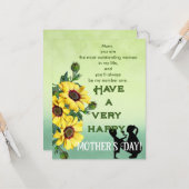 Carte Fête des mères (Devant/Arrière en situation)