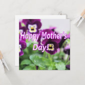 Carte Fête des mères (Devant/Arrière en situation)