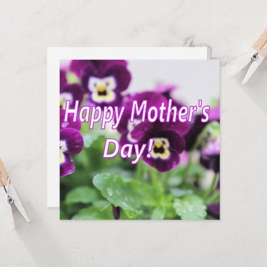 Carte Fête des mères (Devant/Arrière en situation)