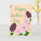 Carte Fête des mères (Fleur jaune)