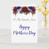 Carte Fête des mères à Stepmère Stepmaman Floral (Fleur jaune)