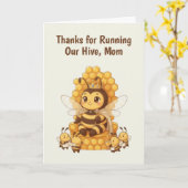 Carte Fête des mères abeille (Fleur jaune)