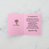 Carte Fête des mères afro-américaines rose (Intérieur)