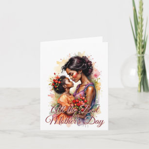 Carte Fête des Mères Amour Art en Aquarelle