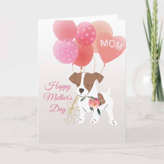 Carte Fête des Mères, Amour de Jack Russell Terrier (Devant)