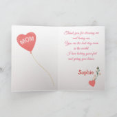 Carte Fête des Mères Amour de Spotted Great Dane Dog (Intérieur)