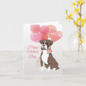 Carte Fête des Mères Amour de votre Boxer Bringé (Fleur jaune)