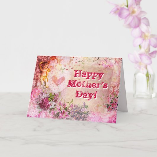 Carte Fête des mères artistiques (Orchidée)