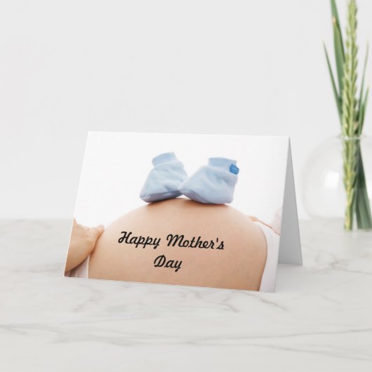 Carte Fête des mères attentionnée Mère bébé garçon (Devant)