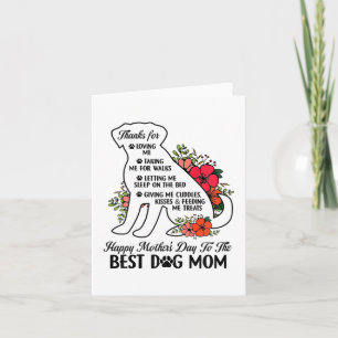 Carte Fête des mères au meilleur chien maman Fête des mè