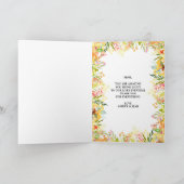 Carte Fête des mères Automne Jaune Floral Custom Design (Intérieur)