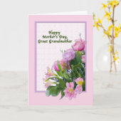 Carte Fête des Mères avec Bouquet Floral (Fleur jaune)