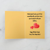 Carte Fête des Mères, Avec la maternité vient... (Intérieur)