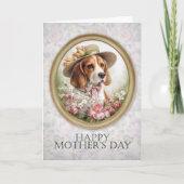 Carte Fête des mères Beagle (Devant)