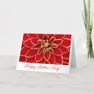 Carte Fête des Mères Belle photo de la Flore Rouge