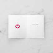 Carte Fête des mères blanches rouges modernes Big MUM He (Intérieur)