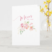 Carte Fête des mères Blush Rose Floral établie (Fleur jaune)