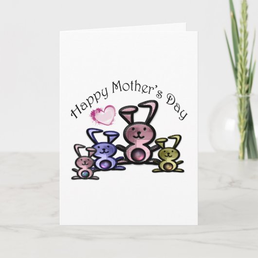 Carte Fête des Mères Bonnets mignons (Devant)