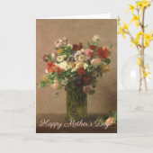 Carte Fête des mères - Bouquet floral | Art français (Fleur jaune)