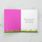 Carte Fête des mères Bouquet Tulipe rose (Intérieur)