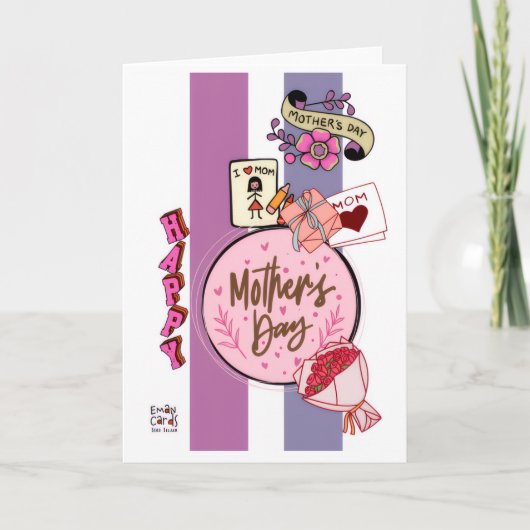 Carte Fête des Mères - Cadeaux (Devant)