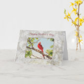 Carte Fête des mères, Cardinal (Fleur jaune)